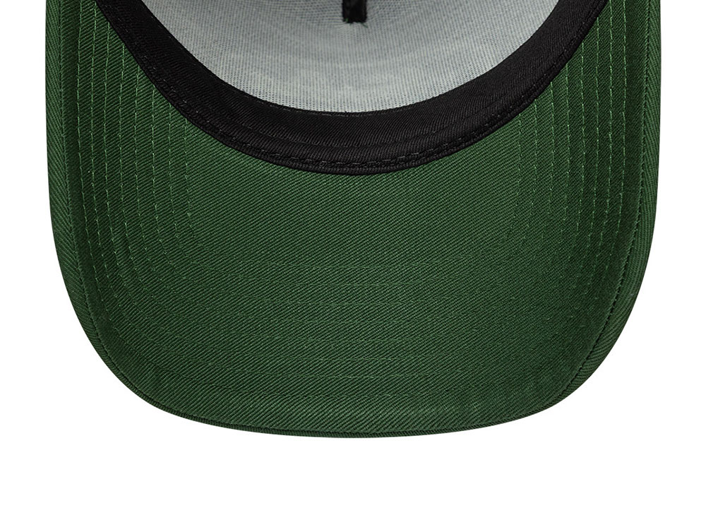 New Era Oval Foam Patch Dark Green Edition 9Forty A Frame Trucker Snapback Cap