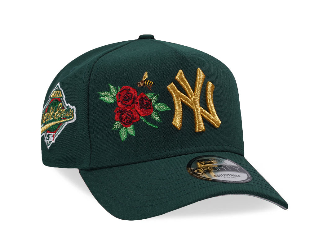 New Era New York Yankees World Series 1996 Dark Green Rose Edition 9Forty A Frame Snapback Cap