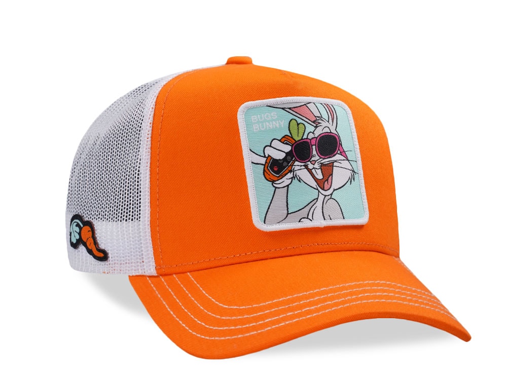 Capslab Looney Tunes Bugs Bunny Orange Trucker Snapback Cap