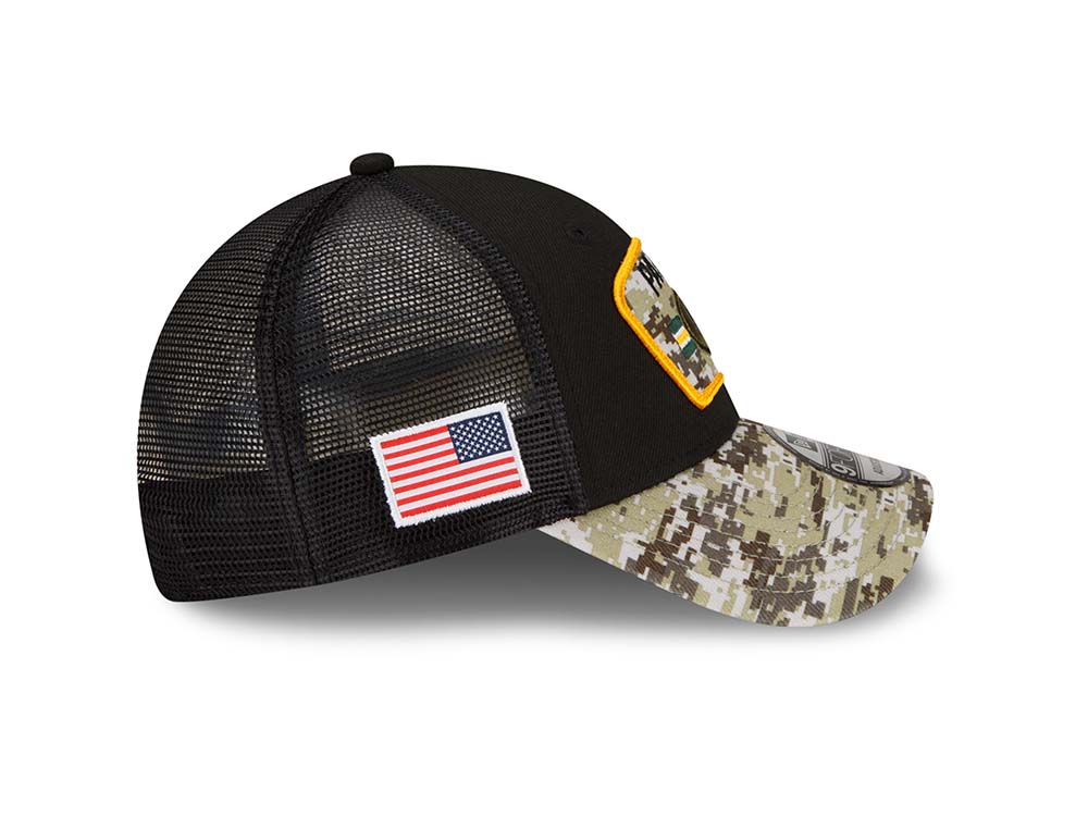 New Era Green Bay Packers Salute to Service 21 9Forty Trucker Snapback Cap