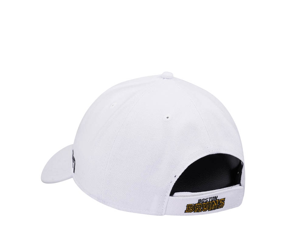 47Brand Boston Bruins White MVP Snapback Cap