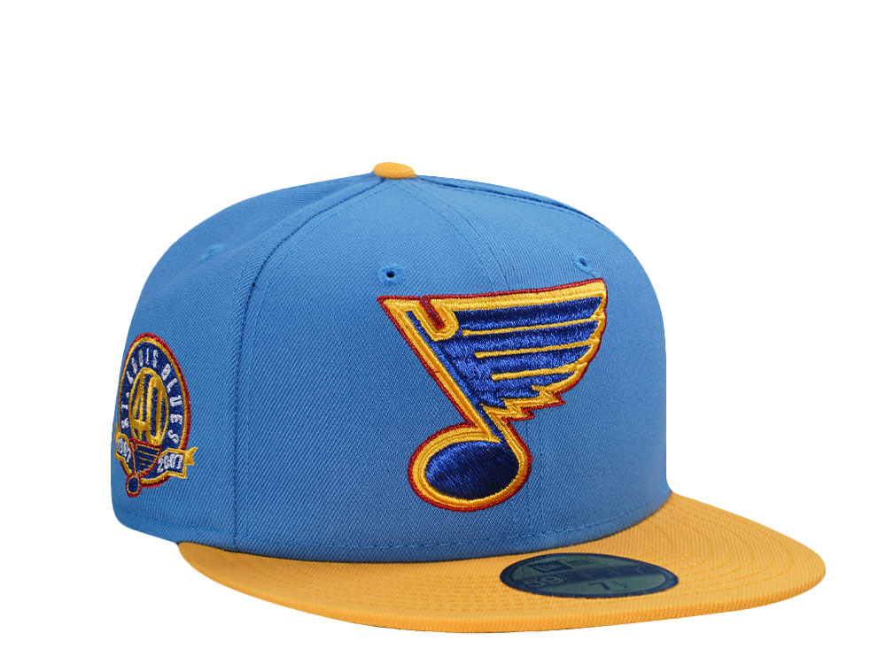 New Era St. Louis Blues 40th Anniversary Blue Two Tone Edition 59Fifty Fitted Cap