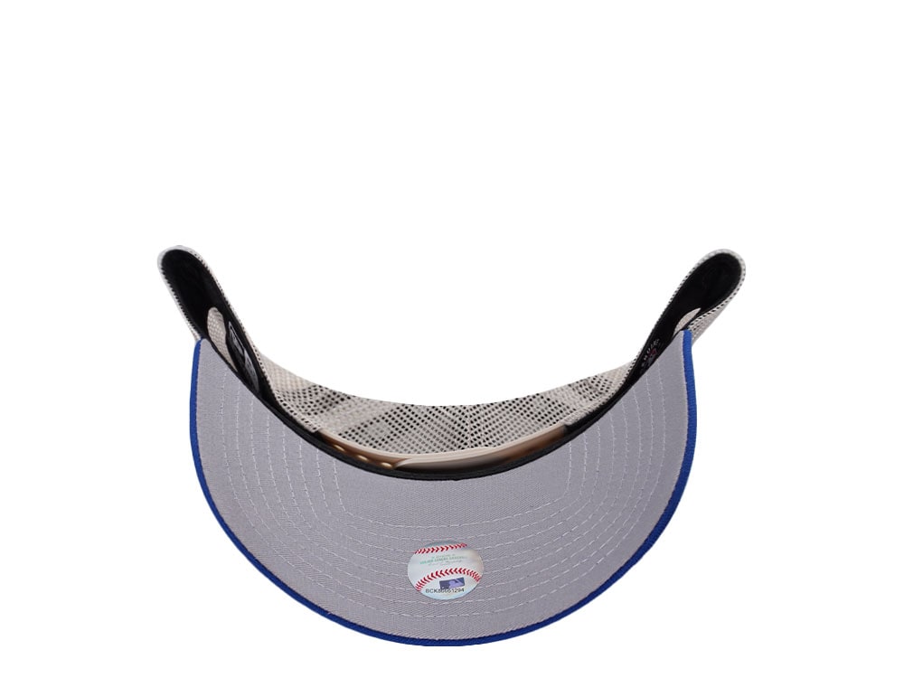 New Era New York Mets Vintage Script Blue Trucker Edition 9Forty A Frame Snapback Cap