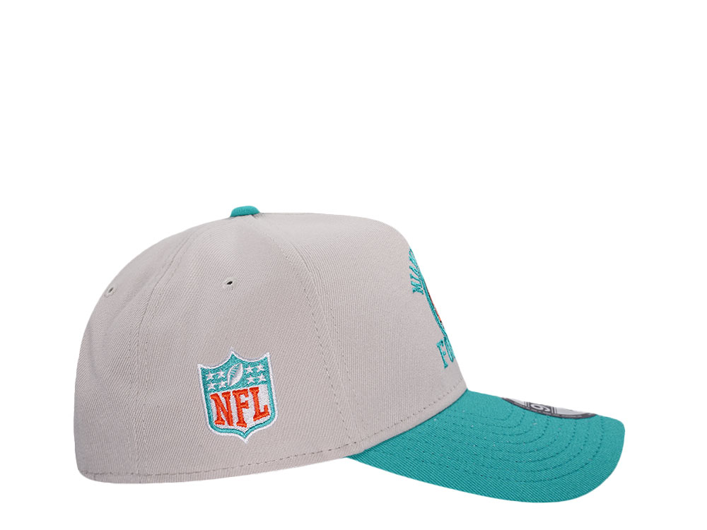 New Era Miami Dolphins Stone Two Tone 9Forty A Frame Snapback Cap