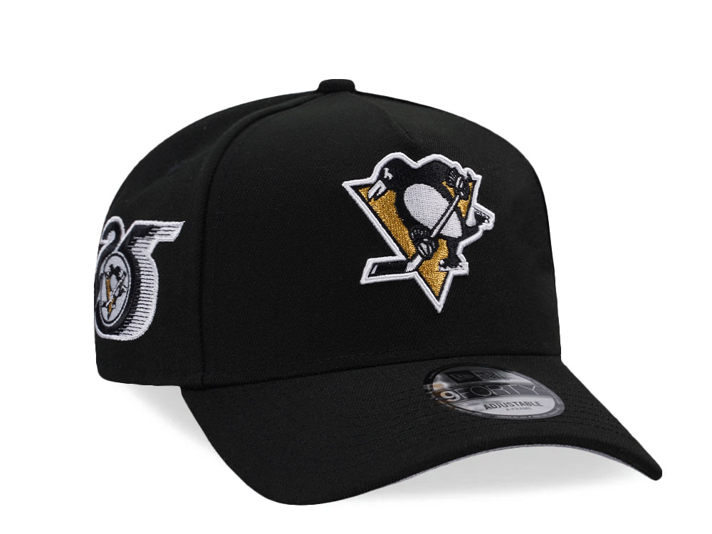 New Era New Era Pittsburgh Penguins 25th Anniversary Black Edition 9Forty A Frame Snapback Cap