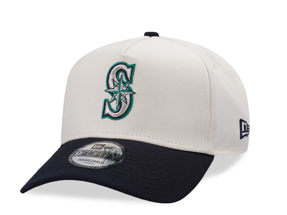 New Era Seattle Mariners Chrome Two Tone Edition 9Forty A Frame Snapback Cap