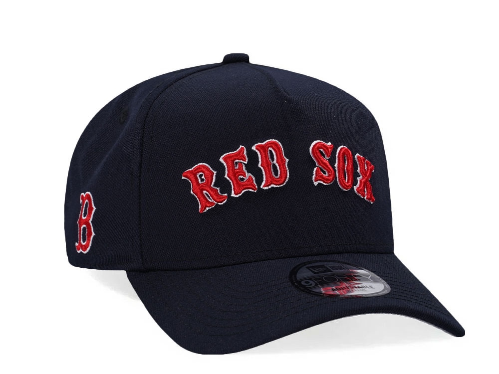 New Era Boston Red Sox Navy Classic Edition 9Forty A Frame Snapback Cap