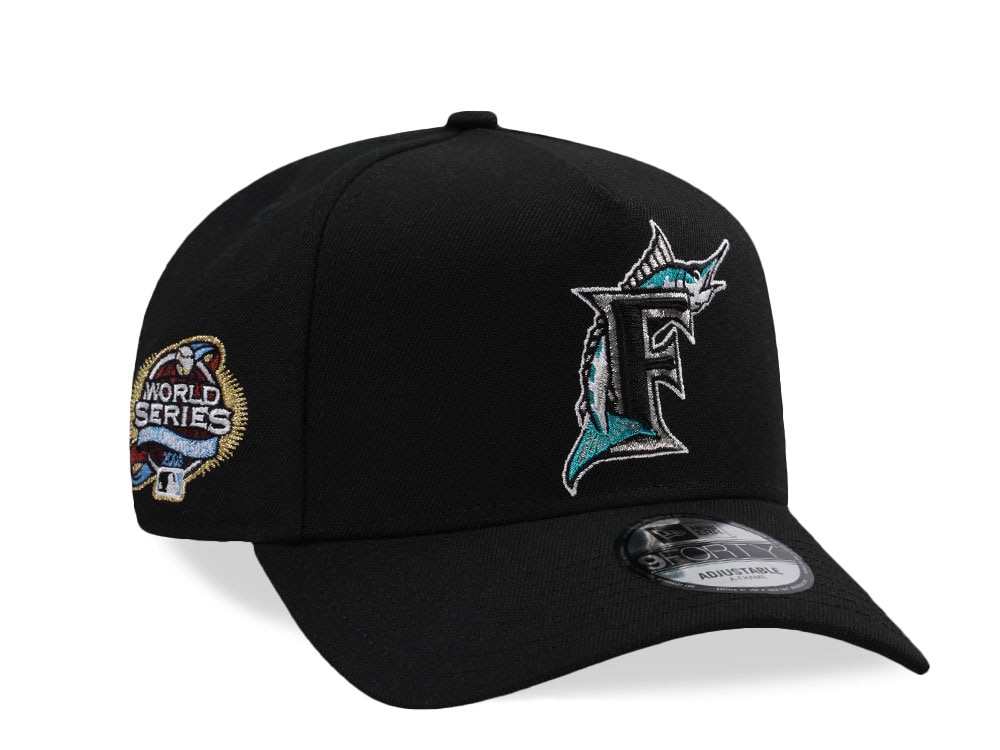 New Era Florida Marlins World Series 2003 Black Prime Edition 9Forty A Frame Snapback Cap