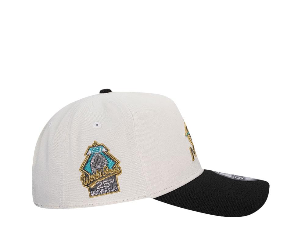 New Era Miami Marlins 25th Anniversary Chrome Gold Two Tone Edition 9Forty A Frame Snapback Cap