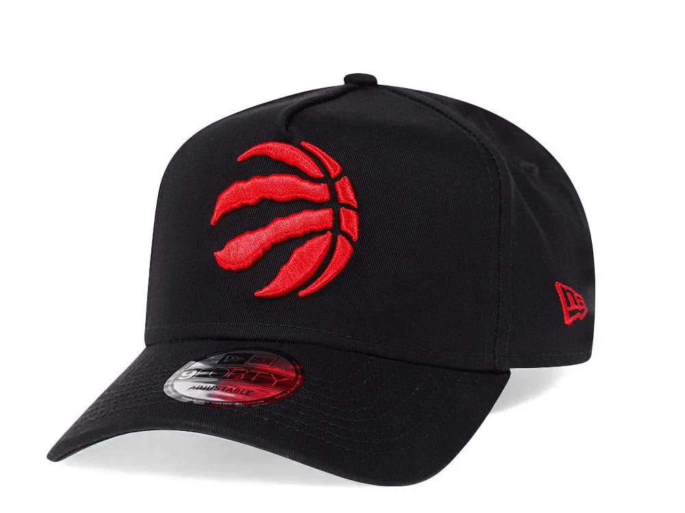 New Era Toronto Raptors Black 9Forty A Frame Snapback Cap