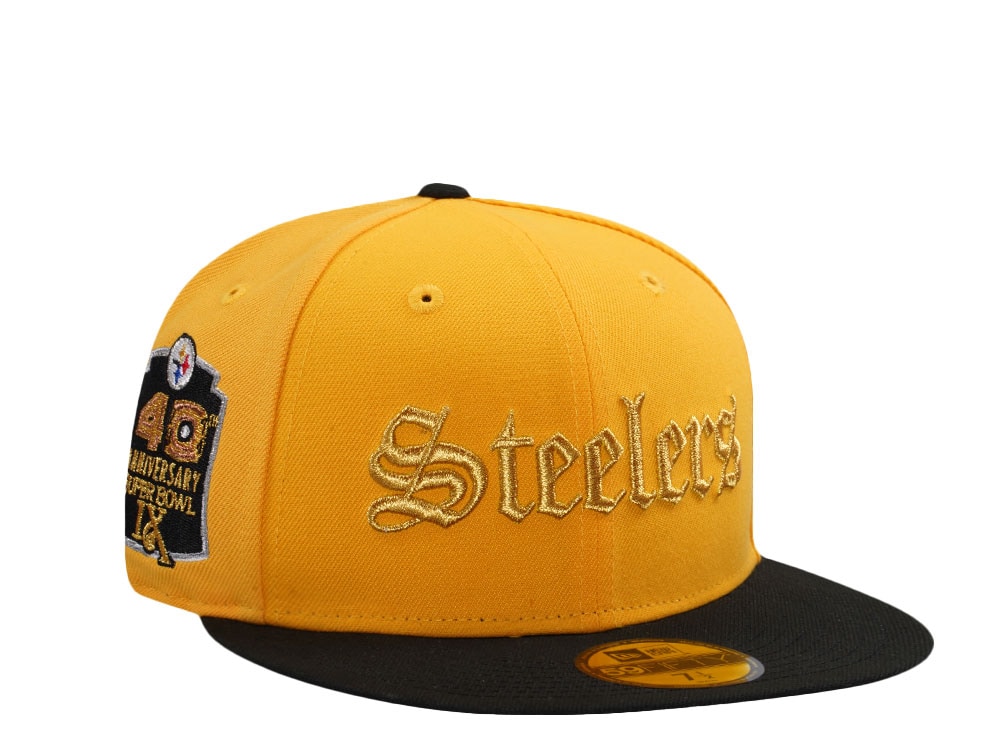 New Era Pittsburgh Steelers 40th Anniversary Gold Two Tone Edition 59Fifty Fitted Cap