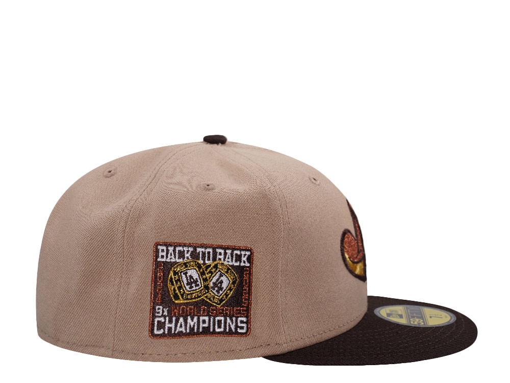New Era Los Angeles Dodgers Back to Back Champions Camel Prime Edition 59Fifty Fitted Cap
