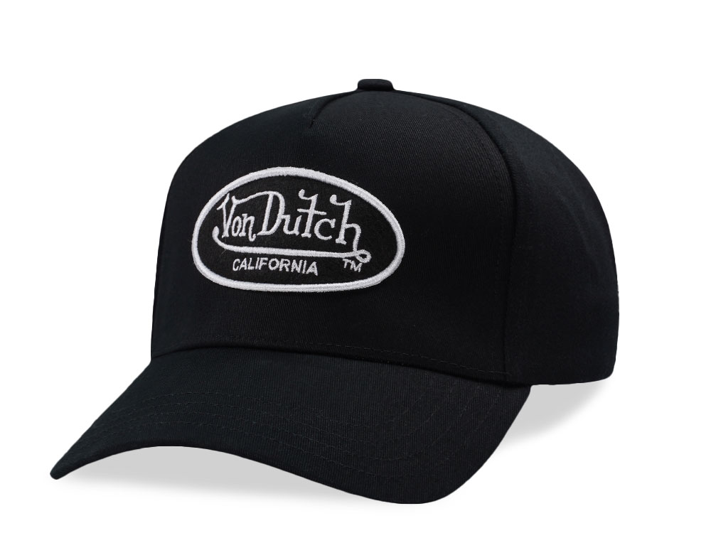 Von Dutch Oval Patch Black Strapback Cap