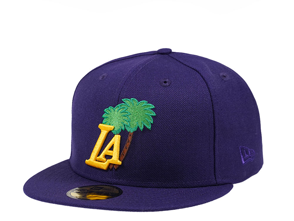 New Era Los Angeles Lakers Purple Palm Tree Edition 59Fifty Fitted Cap
