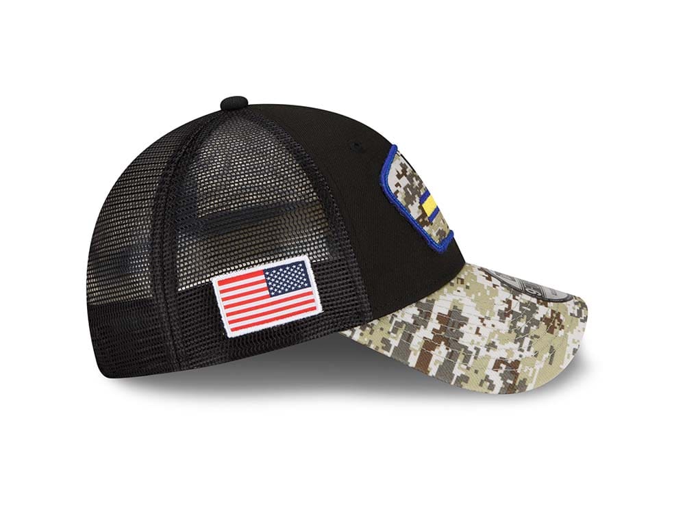 New Era Los Angeles Rams Salute to Service 21 9Forty Trucker Snapback Cap