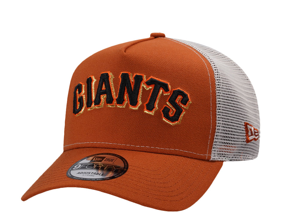 New Era San Francisco Giants Rust Edition 9Forty A Frame Trucker Snapback Cap