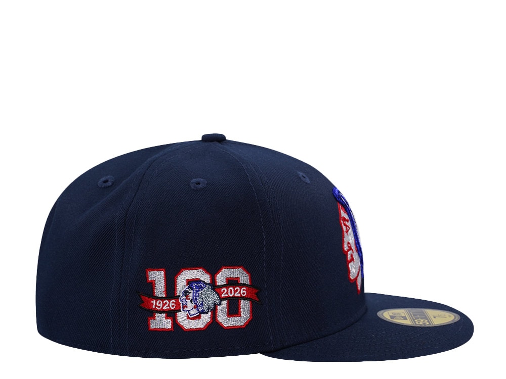 New Era Chicago Blackhawks 100th Anniversary Ocean Blue Prime Edition 59Fifty Fitted Cap