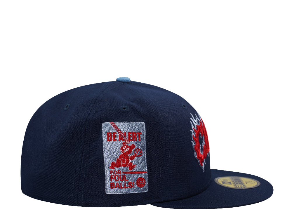 New Era Chicago Cubs Be Alert Ocean Blue Prime Edition 59Fifty Fitted Cap