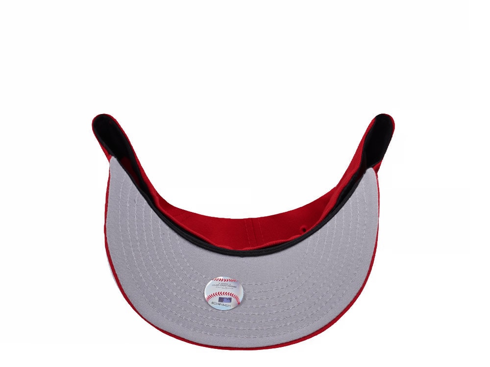 New Era Toronto Blue Jays 50th Anniversary Scarlet Prime Edition 59Fifty Pre Curved Fitted Cap