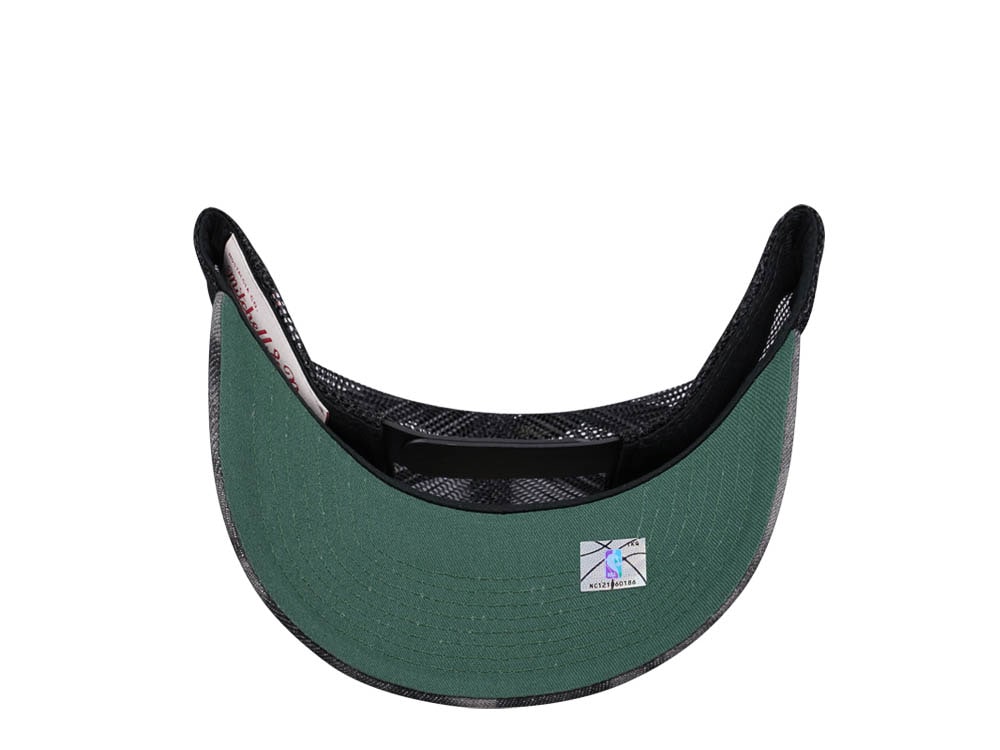 Mitchell & Ness Seattle Supersonics Burnt Ends Black Trucker Snapback Cap