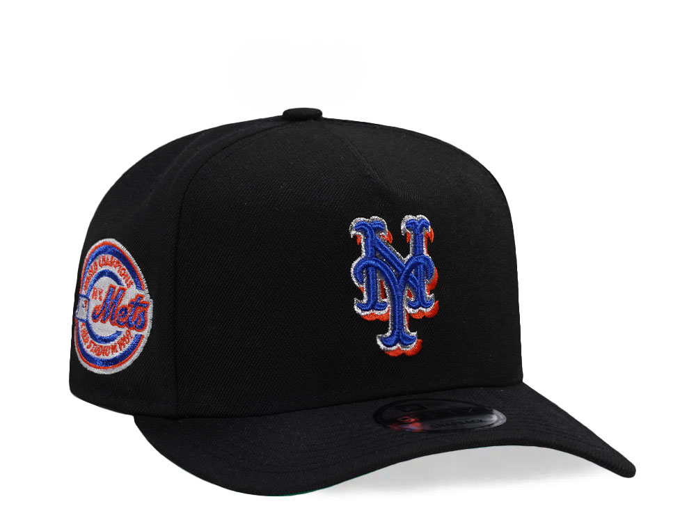 New Era New York Mets World Champions Black Throwback Edition A Frame 9Fifty Snapback Cap