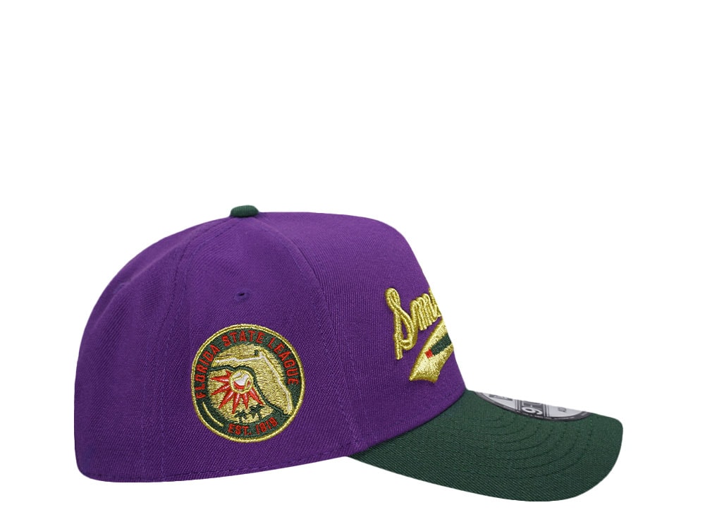 New Era Tampa Smokers Purple Gold Two Tone Edition 9Forty A Frame Snapback Cap