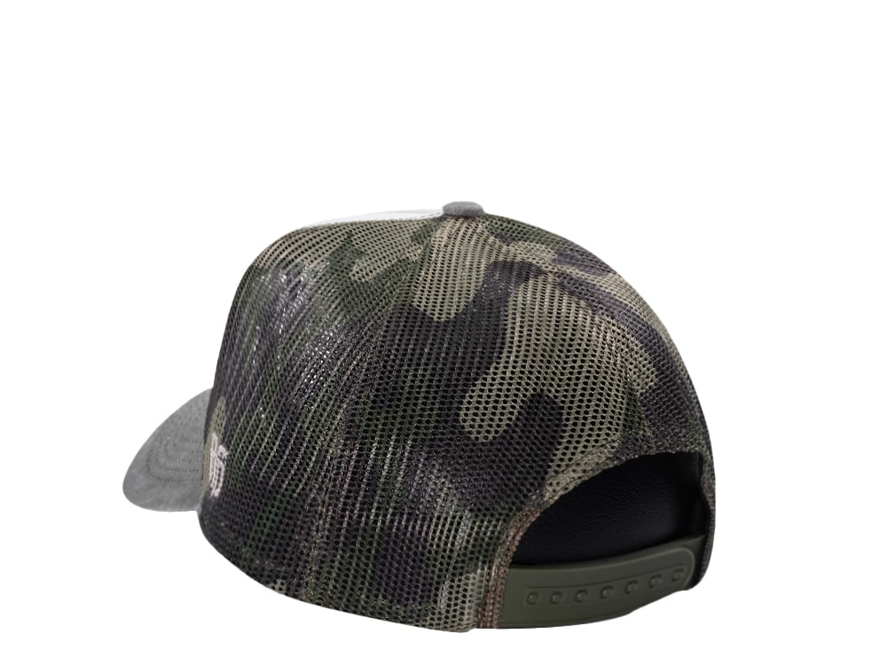 Parallel Union Stencil Script White Edition Trucker Snapback Cap
