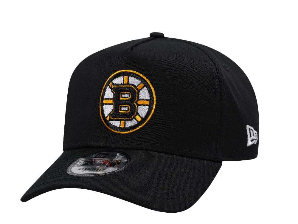 New Era Boston Bruins NHL Injection 2024 Black 9Forty A Frame Snapback Cap