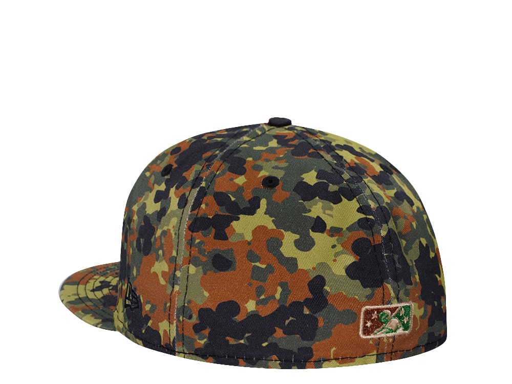 New Era Arkansas Travelers Mad Mallards Flecktarn Copper Edition 59Fifty Fitted Cap