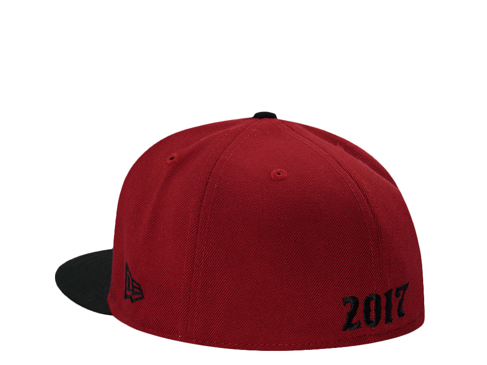 New Era Topperzstore Skull Inaugural Season 2017 Red Two Tone Edition 59Fifty Fitted Cap