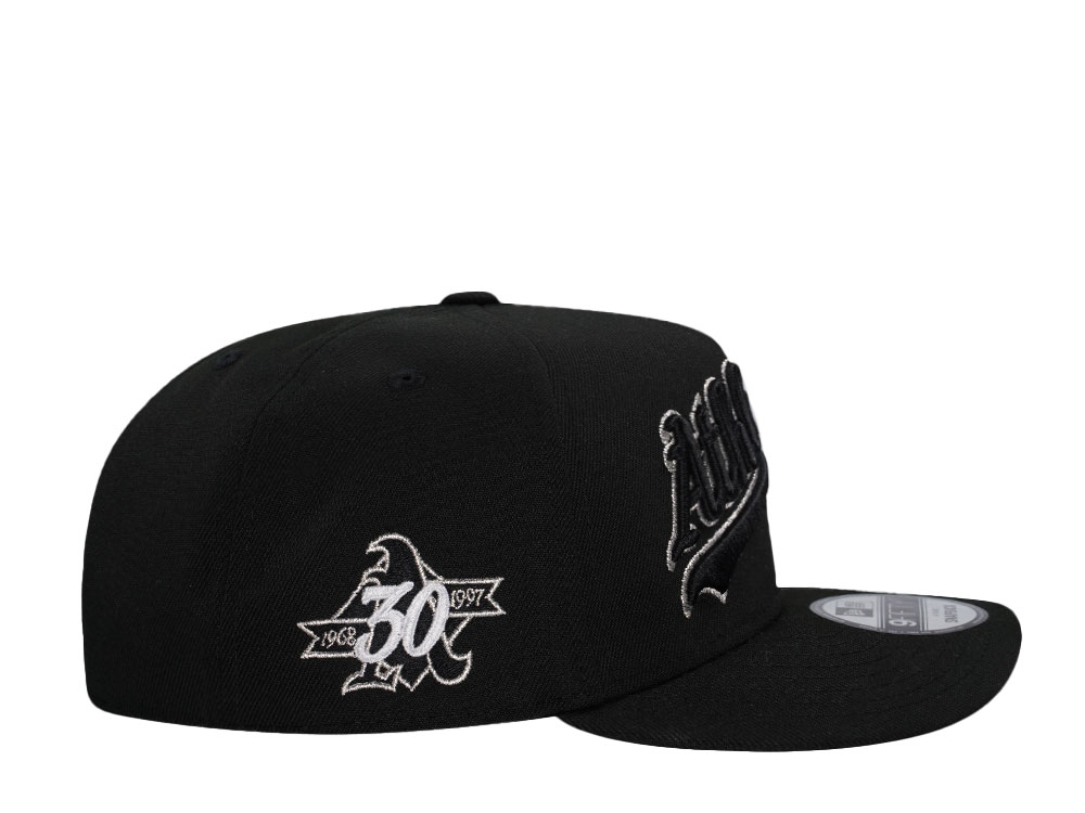 New Era Oakland Athletics Black Silver 9Fifty A Frame Snapback Cap