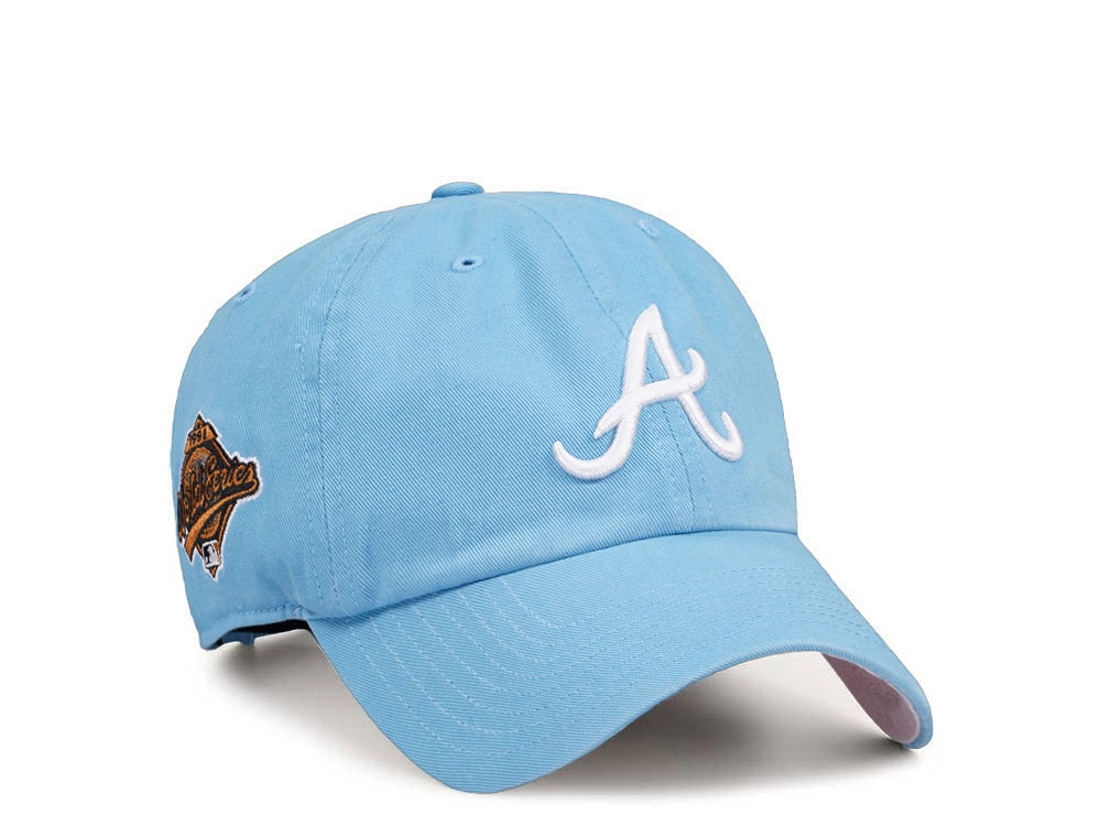 47Brand Atlanta Braves World Series 1995 Columbia Double Under Clean Up Strapback Cap
