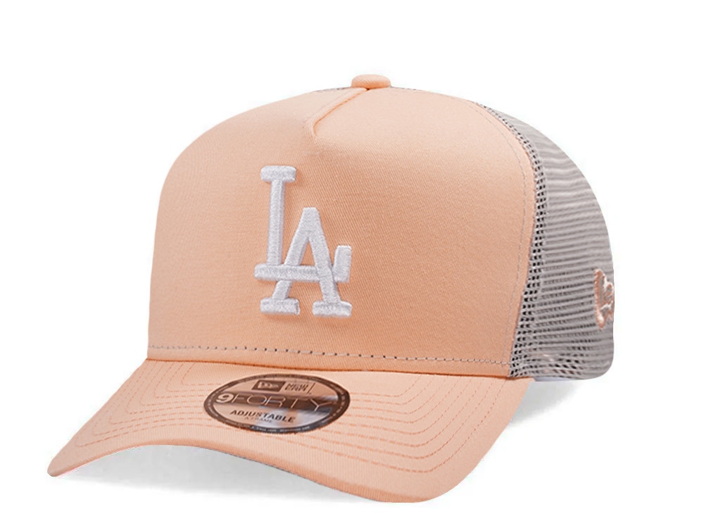 New Era Los Angeles Dodgers Peach Prime Edition 9Forty A Frame Trucker Snapback Cap