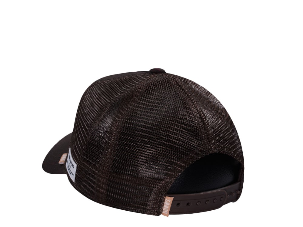Djinns Glencheck Brown Trucker Snapback Cap