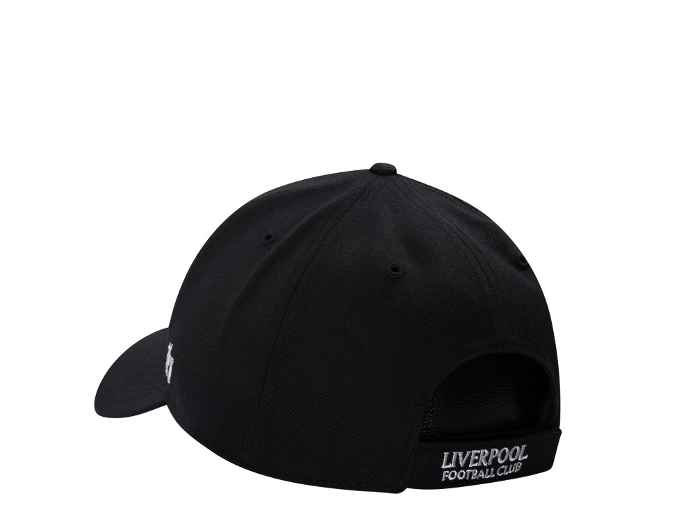 47Brand Liverpool FC Black and White MVP Strapback Cap