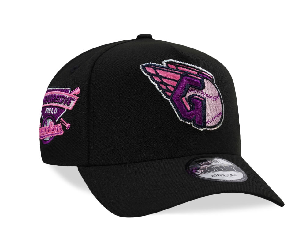 New Era Cleveland Guardians Progressive Field Magenta Black Prime Edition 9Forty A Frame Snapback Cap