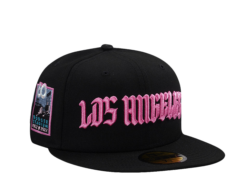 New Era Los Angeles Dodgers 60th Anniversary Pink Black Prime Edition 59Fifty Fitted Cap