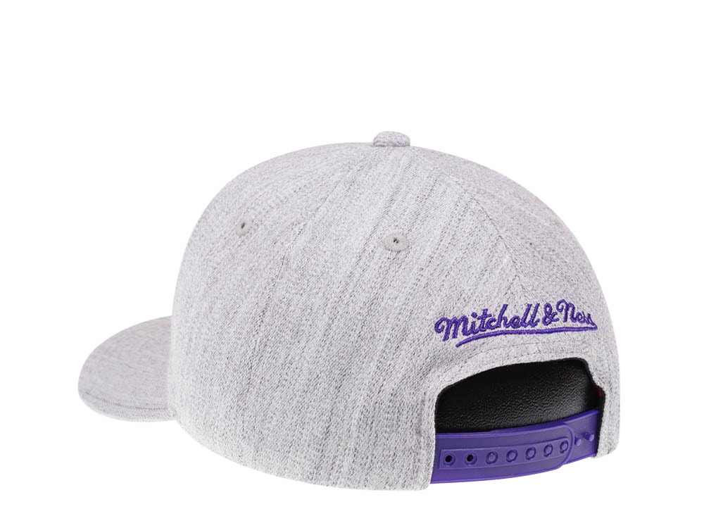 Mitchell & Ness Los Angeles Lakers Heather Gray Red Line Flex Snapback Cap