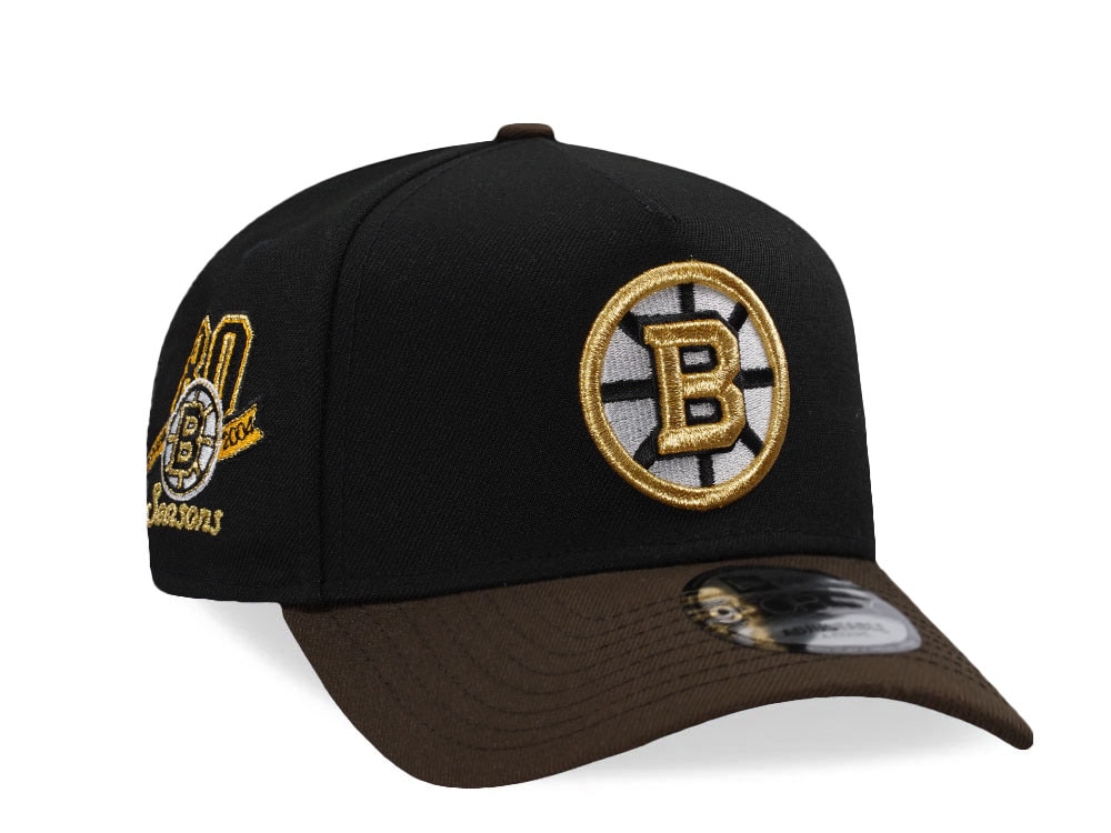 New Era Boston Bruins 80 Seasons Black Two Tone Edition 9Forty A Frame Snapback Cap