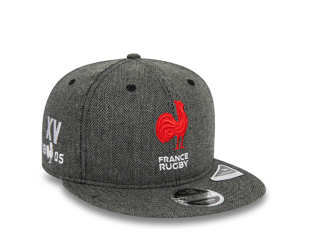 New Era France Rugby Gray Heritage Retro Crown Edition 9Fifty Snapback Cap