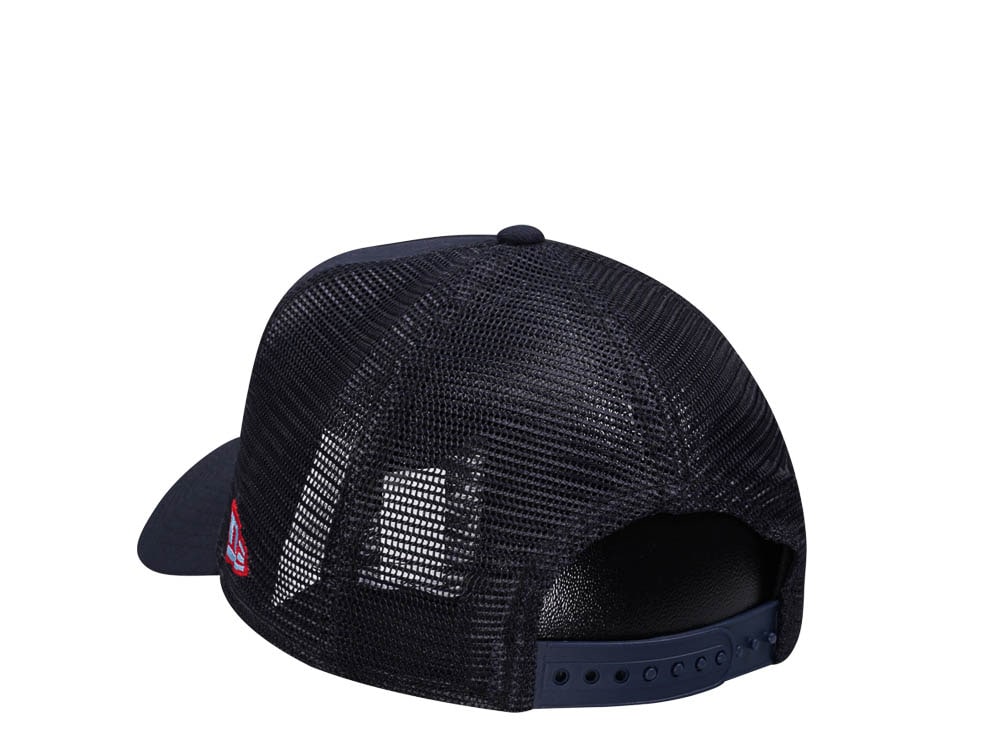 New Era Houston Oilers Navy 9Forty A Frame Trucker Snapback Cap