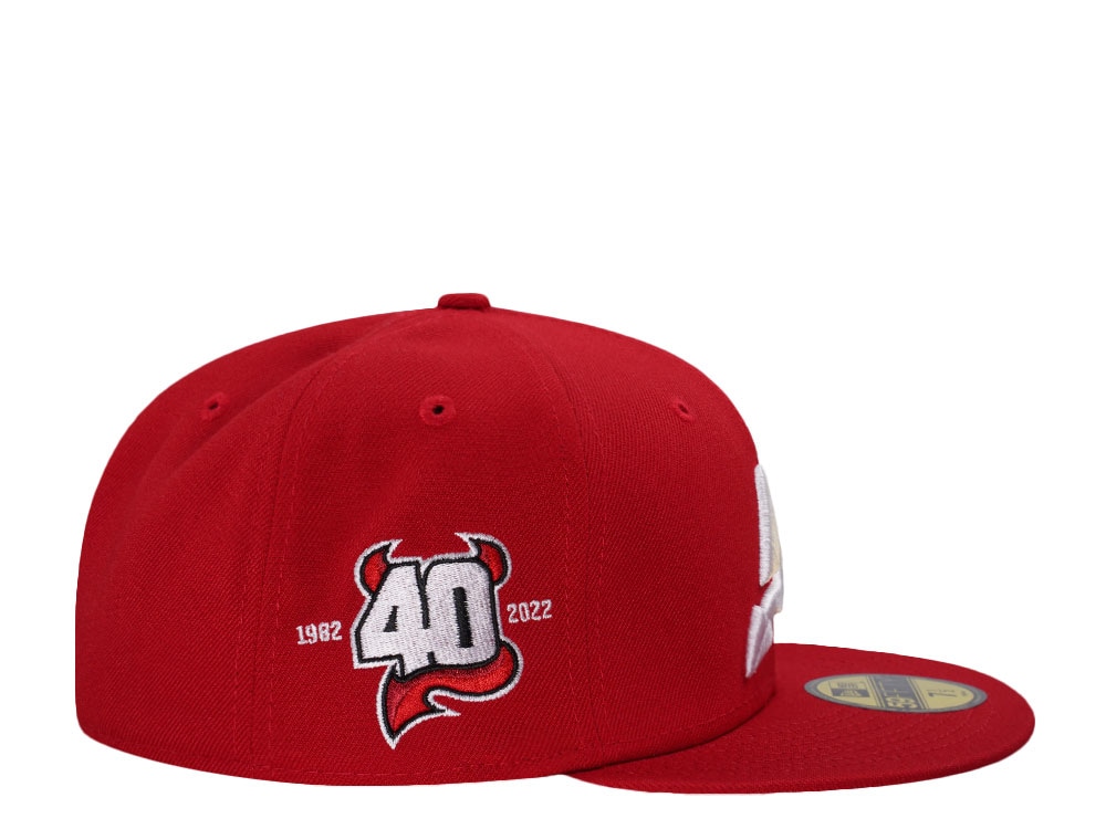 New Era New Jersey Devils 40th Anniversary Red Prime Edition 59Fifty Fitted Cap