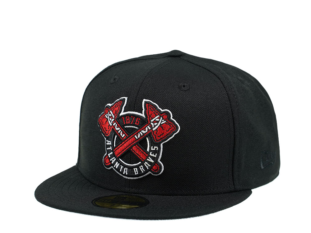 New Era Atlanta Braves Black and Red Edition 59Fifty Fitted Cap