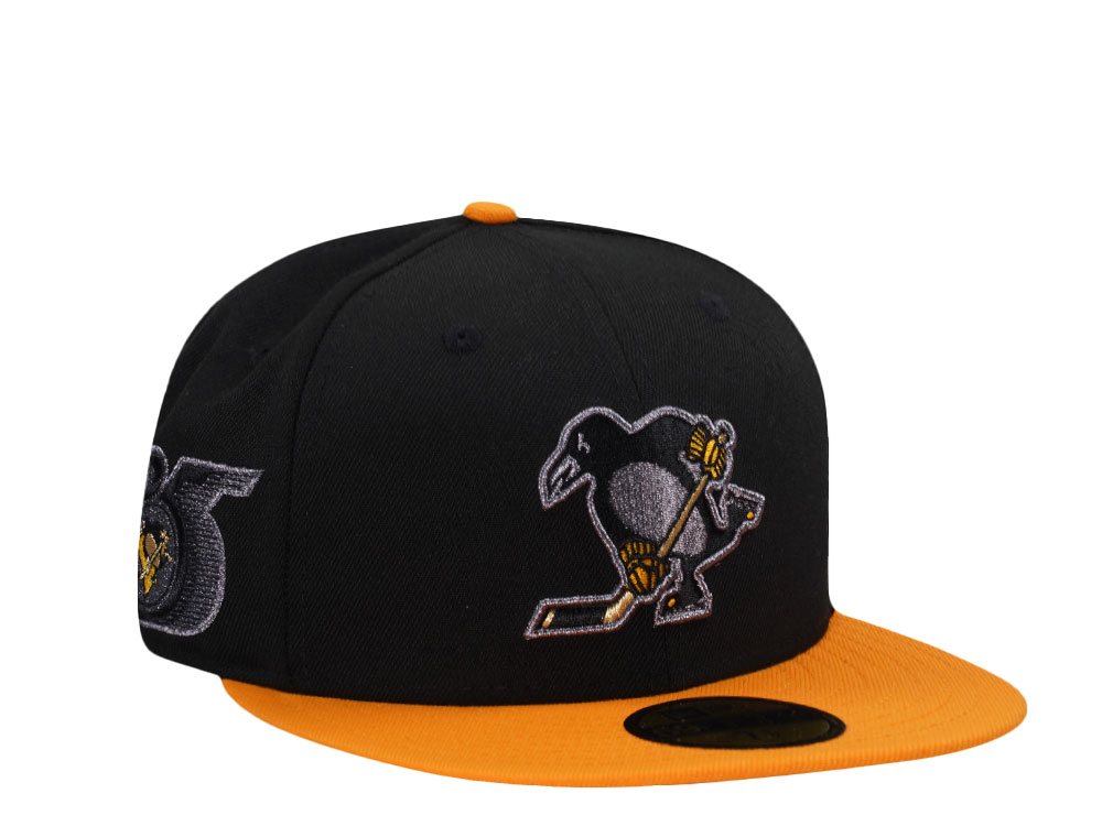 New Era Pittsburgh Penguins 25th Anniversary Metallic Black Two Tone Edition 59Fifty Fitted Cap