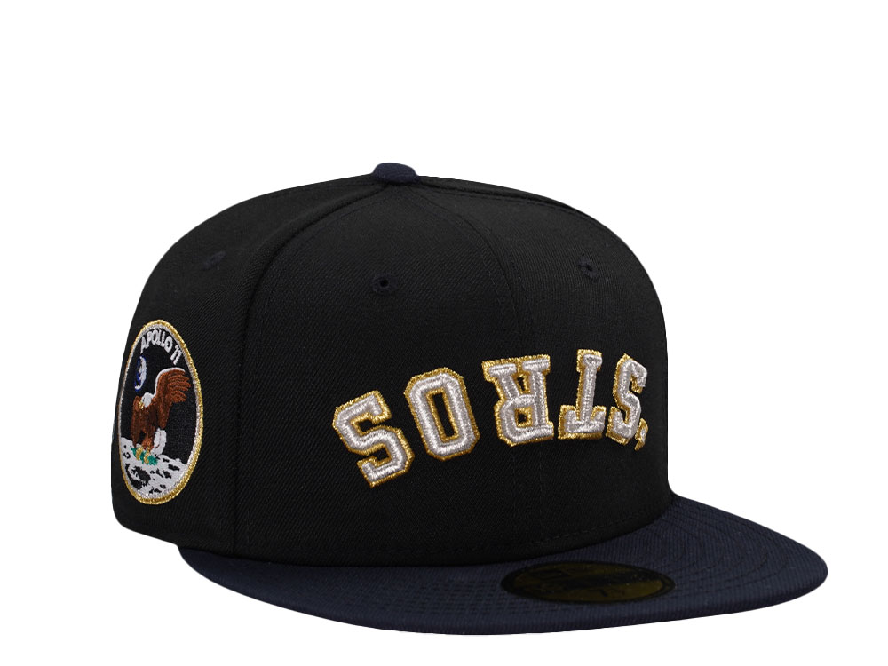 New Era Houston Astros Apollo 11 Metallic Black Prime Edition 59Fifty Fitted Cap