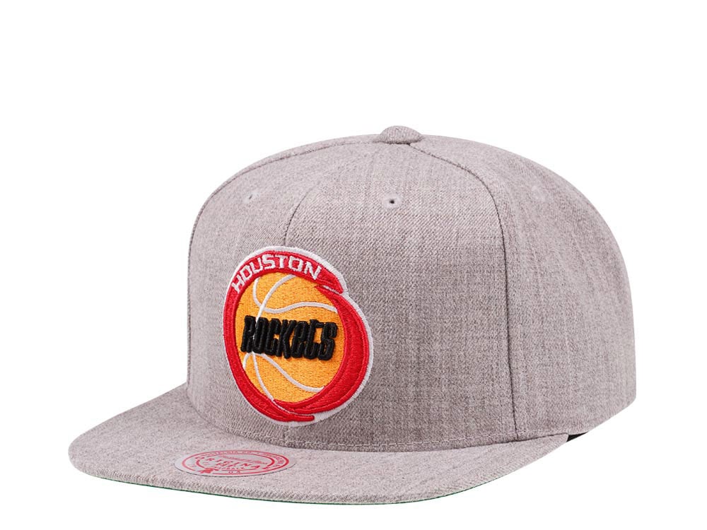 Mitchell & Ness Houston Rockets Hardwood Classics Heather Snapback Cap
