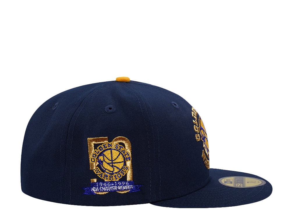 New Era Golden State Warriors 50th Anniversary Ocean Blue Prime Edition 59Fifty Fitted Cap