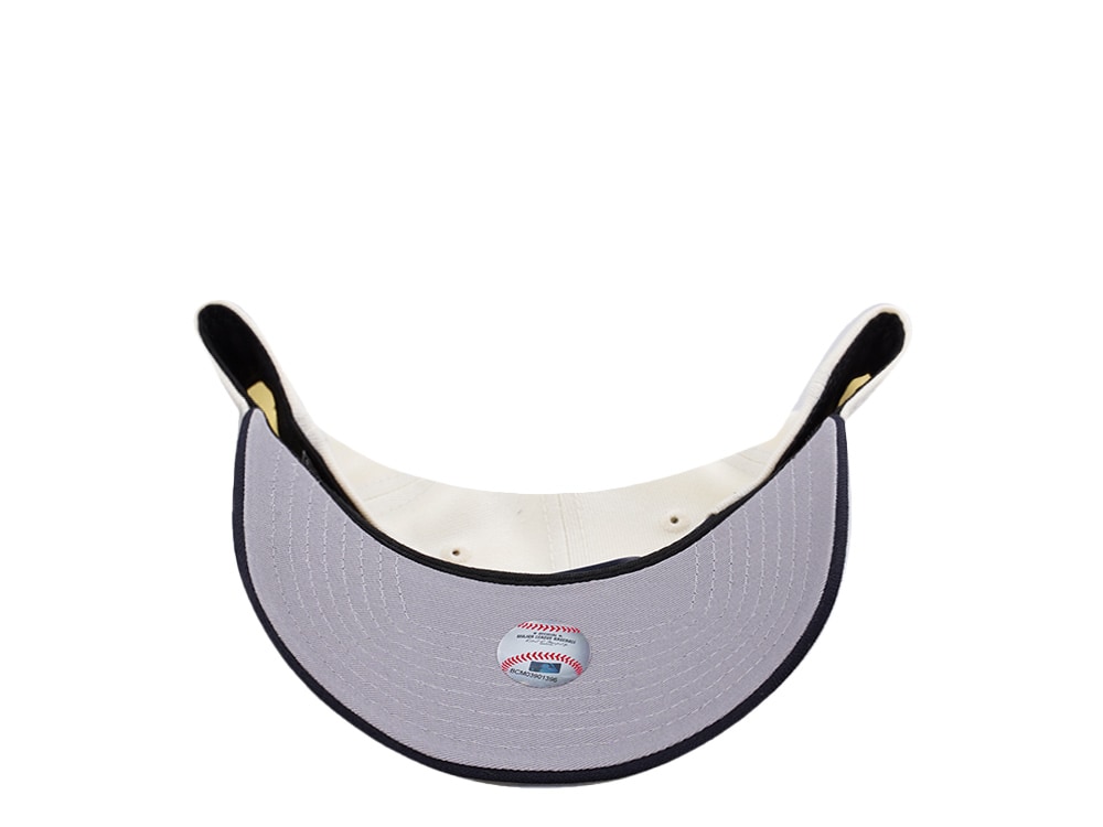 New Era New York Yankees Micro Script Chrome Navy Two Tone Edition 9Forty A Frame Snapback Cap