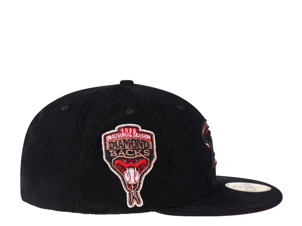 New Era Arizona Diamondbacks Black Inaugural Season 1998 Corduroy Prime Edition 59Fifty Fitted Cap