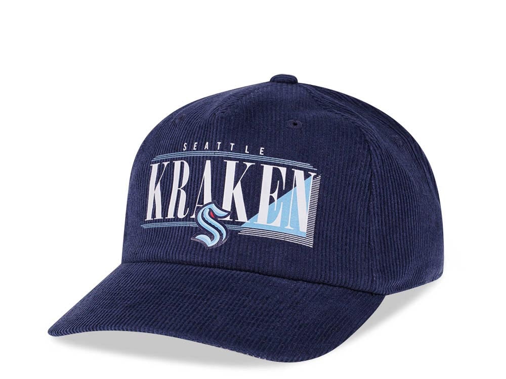 American Needle Seattle Kraken Blue Cord Snapback Cap
